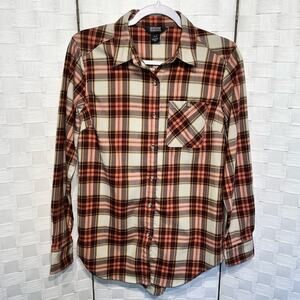 Outdoor Research Womens Kulshan Flannel Tunic Shirt Plaid Button Up Size Small